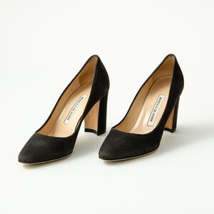 Manolo Blahnik Brown Suede Pumps